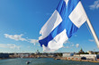 Photo: Waving Finnish Flag Waving Finnish Flag