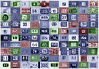 House numbers 1 to 100