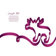 Purple Bow Elk Christmas