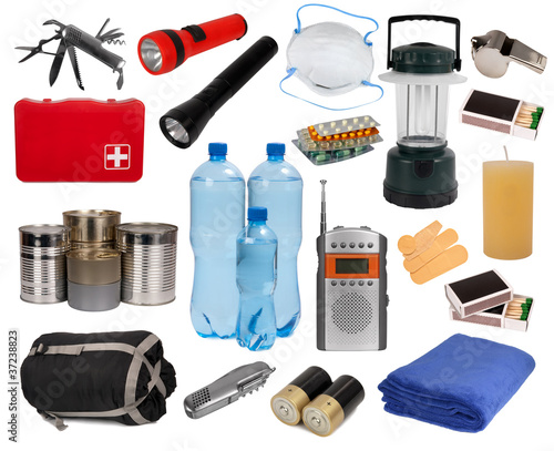 Photo: Objects useful in an emergency situation Objects useful in an emergency situation
