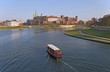 Wawel Castle, Vistula River and Tourist Boat