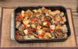 Stewed vegetables with meat.