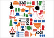 vector - repeated pattern about food