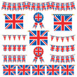 canvas print picture - great britain banners and bunting