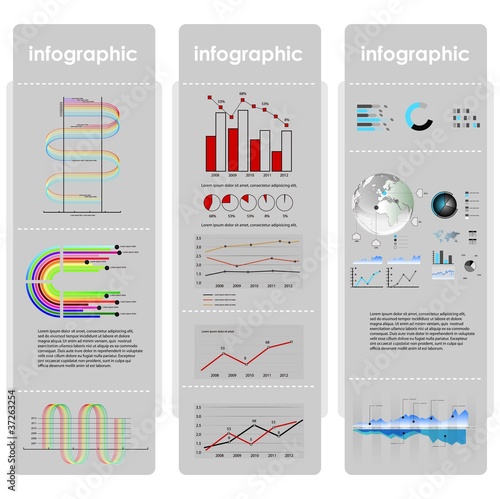 Vector: infographic vector graphs and elements. vector illustration. infographic vector graphs and elements. vector illustration.