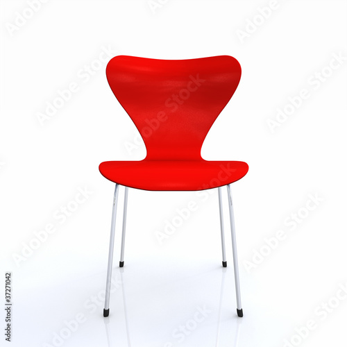 Illustration: Der rote Designer Stuhl Der rote Designer Stuhl