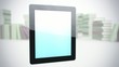 ipad on animated background