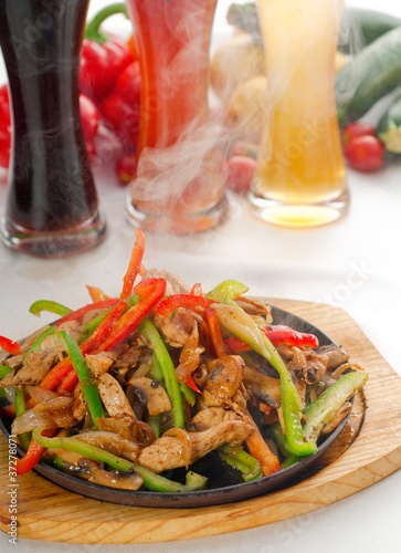 Photo: original fajita sizzling hot on iron plate original fajita sizzling hot on iron plate