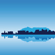 vector Cape Town skyline with Table Mountain vector Cape Town skyline with Table Mountain