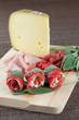 beef rolls with ham and cheese