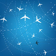 Airplane Routes And Stars