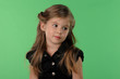Little cute girl with long hairs