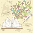 Abstract opened book background