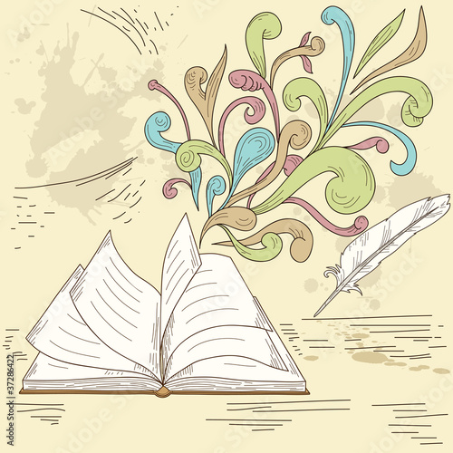 Vector: Abstract opened book background Abstract opened book background