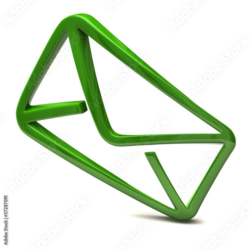 Illustration: Green Email icon Green Email icon