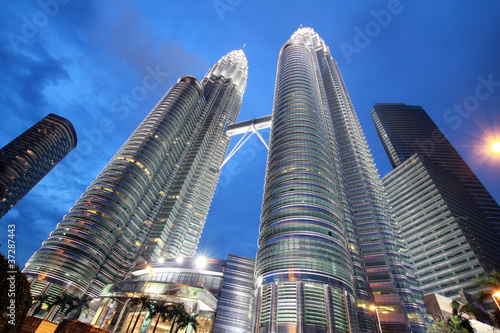 Photo: night time in front of petronas night time in front of petronas