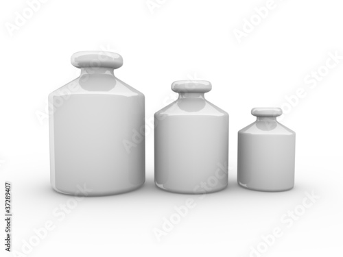 Illustration: 3d Rendering Gewichte 3d Rendering Gewichte