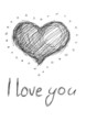 I love you - valentine postcard