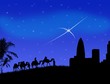 Wise men traveling to Bethlehem