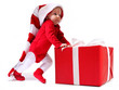 Kind mit Weihnachtsgeschenk