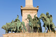 Statues of Hungarian chieftains from Heroes' Square, Budapest, H