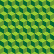 Isometric pattern in three green color tones