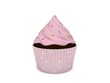 3d Rendering Cupcake rosa mit bunten Streuseln