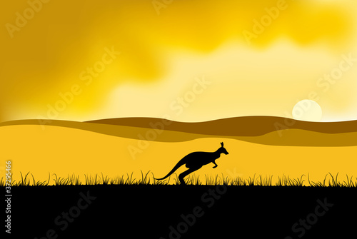 Vektor: Australia sunset Australia sunset