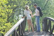 romantic couple in love outdoor