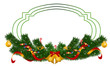 An elegant frame with Christmas decorations An elegant frame with Christmas decorations