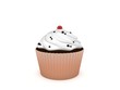 3d Rendering Cupcake mit Streuseln