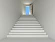 Stairway and opened door to the sky