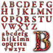 abc alphabet background font tribal design