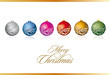 Carte Merry Christmas boules de Noël Carte Merry Christmas boules de Noël