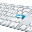 Close-up aluminum keyboard - Cloud Close-up aluminum keyboard - Cloud