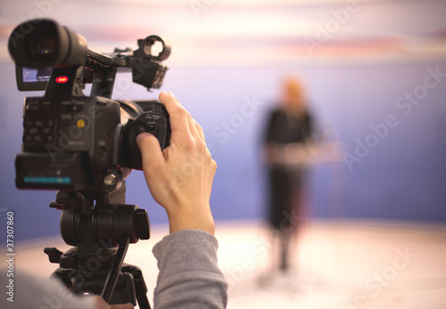 Photo: covering an event with a video camera covering an event with a video camera