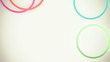 Falling, Bouncing Colorful Rings in Slow Motion Loop