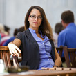 Pretty young and confident woman