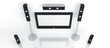 Modern home theater with plasma and high quality acoustics