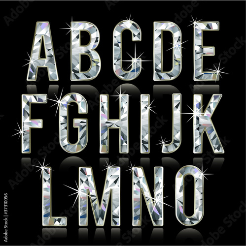 Vector: Diamond letters Diamond letters