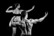 man and a woman in the gym