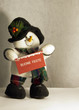 pupazzo di neve con auguri