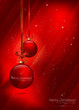 Christmas background or greeting card with balls