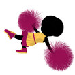 Little Cheer Girl Illustration Silhouette Little Cheer Girl Illustration Silhouette
