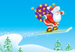 Santa Claus ski jumper