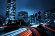 Los Angeles, Urban City at Sunset with Freeway Trafic