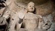 Huge buddha statues in cave