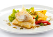 Fish dish - fried fish fillets and vegetables