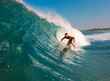 Surfer on Blue Ocean Wave