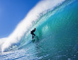 Surfer on Blue Ocean Wave